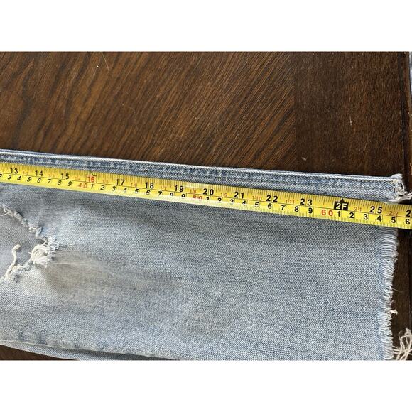 Indigo Blue Premium Denim Distressed Maternity Jeans Size L Regular - Picture 5 of 6